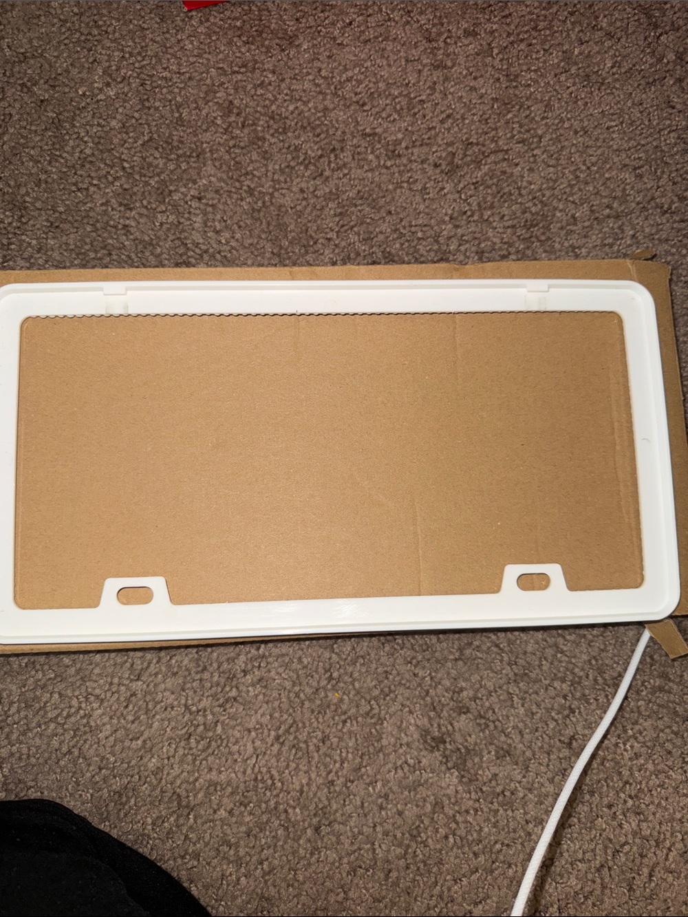 White Rhinestone License Plate Frame - Picture 4 of 7